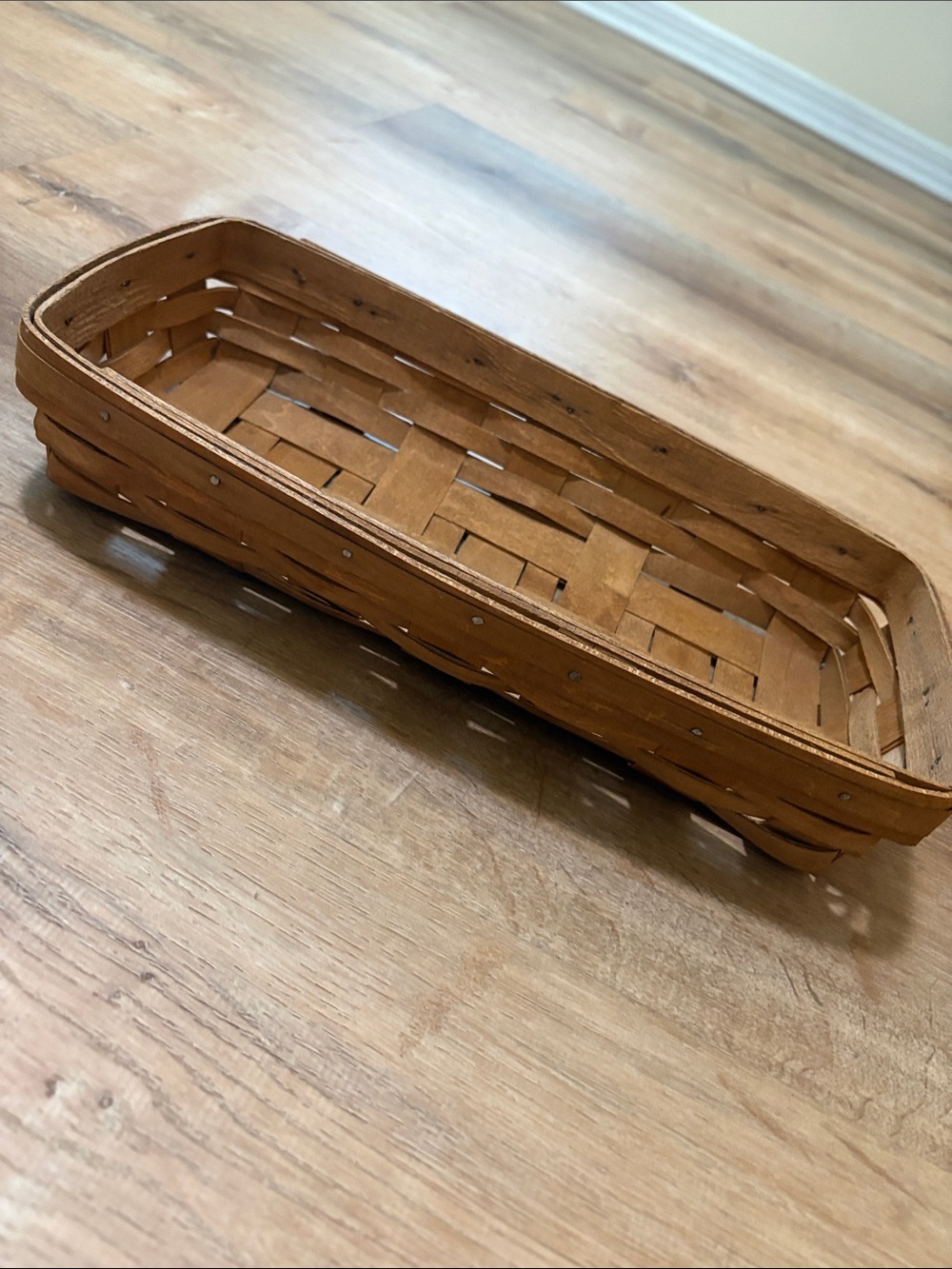 Longaberger Vintage Bread Basket 1986 Wood Brown